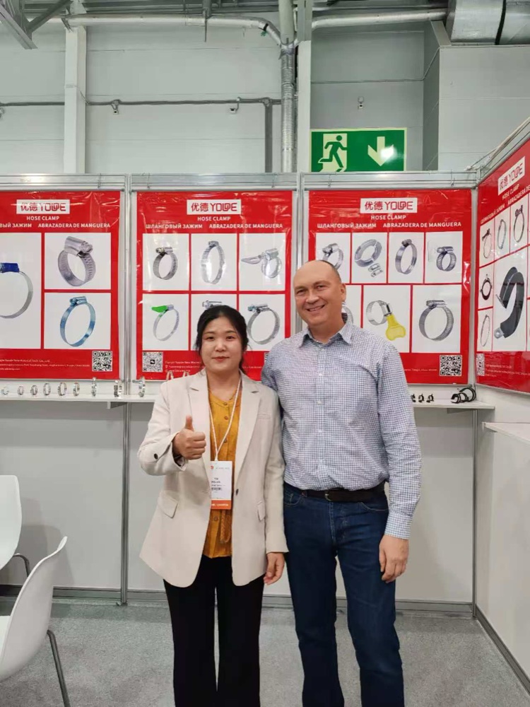 Meeting buyers at an international trade show