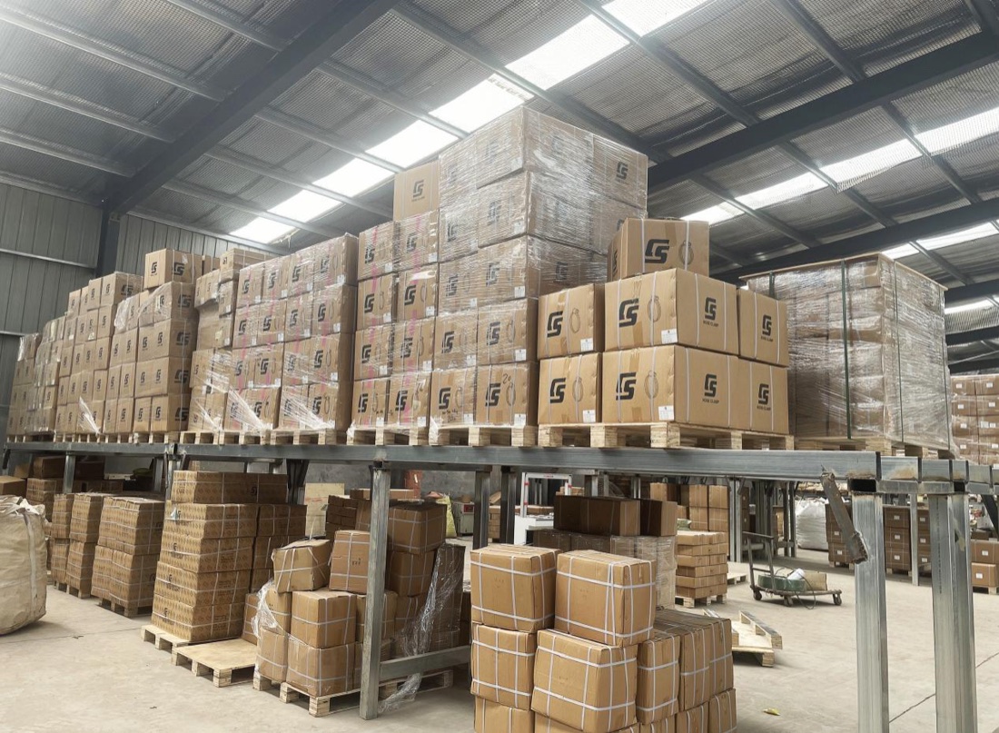 Warehouse with packed inventory ready to ship